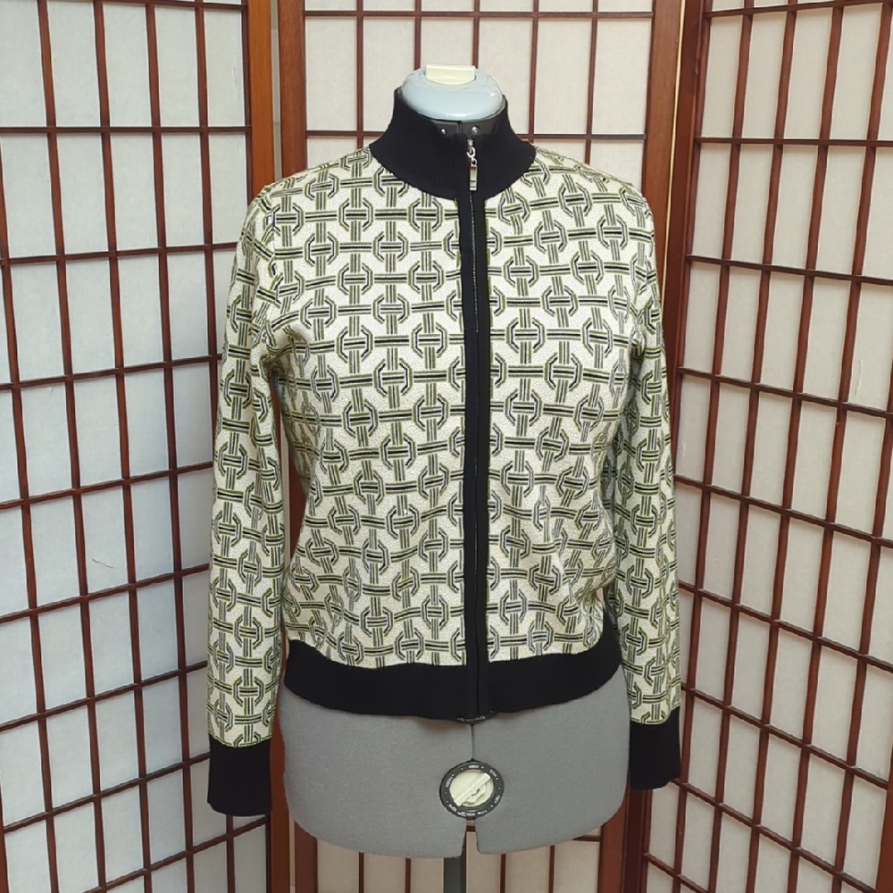 Melanie Lyne Geometric Print Cardigan
